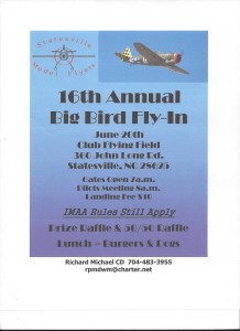 Statesville Model Flyers, Big Bird 2015